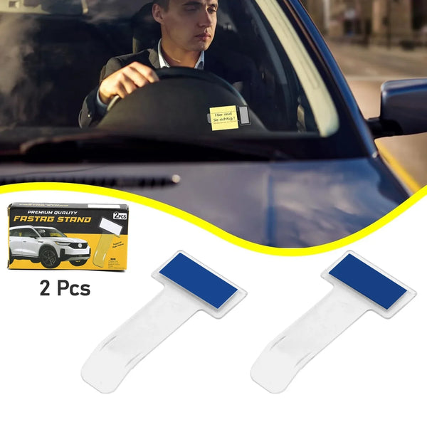 Windscreen cardholder, Fastag Stand, Transparent Ticket Holder Car (2 Pc Set) - Justgrabit Inc.