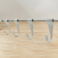 Stainless Steel Utensil Hanger Rail Nail Free Wall Mount with 2 Magic Stickers & 6 Plastic Hooks For Kitchen - Justgrabit Inc.
