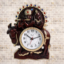 Analog Latest Stylish New Models Wall Clock with God Radha Kishan Frame - Justgrabit Inc.