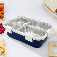 3 Compartment Transparent Stainless Steel Lunch Box for Kids, Tiffin Box, Lunch Box, Lunch Box for Kids, Insulated Lunch Box, Lunch Box for Office Women and Men, Stainless Steel Tiffin Box for Boys, Girls, School Office (Multi Color) - justgrabit.in | Just Grab It