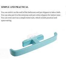 Bathroom Towel Slipper Hanging Rack Self Adhesive Wall Mounted (1 Pc) - justgrabit.in | Just Grab It