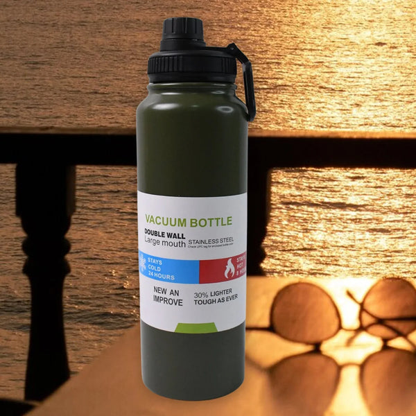 Stainless Steel Double Wall Vacuum - Insulated Drink Water Bottle (1000 ML / Mix Color) - Justgrabit Inc.