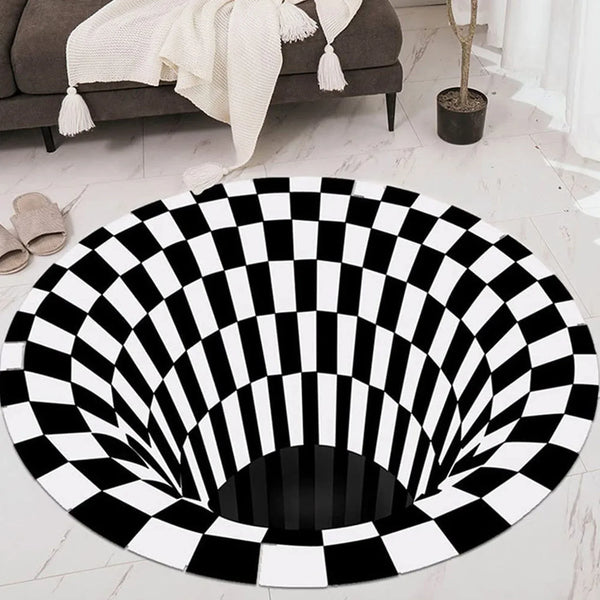 3D Space Round Carpet, Floor Mat Non - Woven Doormat (1 Pc / 78 Cm) - justgrabit.in | Just Grab It