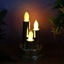 LED Flameless Candle Lamp with Triple Candle Design (1 Pc) - justgrabit.in | Just Grab It