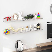 Acrylic Shelves, Clear Shelves Wall Mounted (38×11 Cm / 1 pc / With 2 Screw) - justgrabit.in | Just Grab It