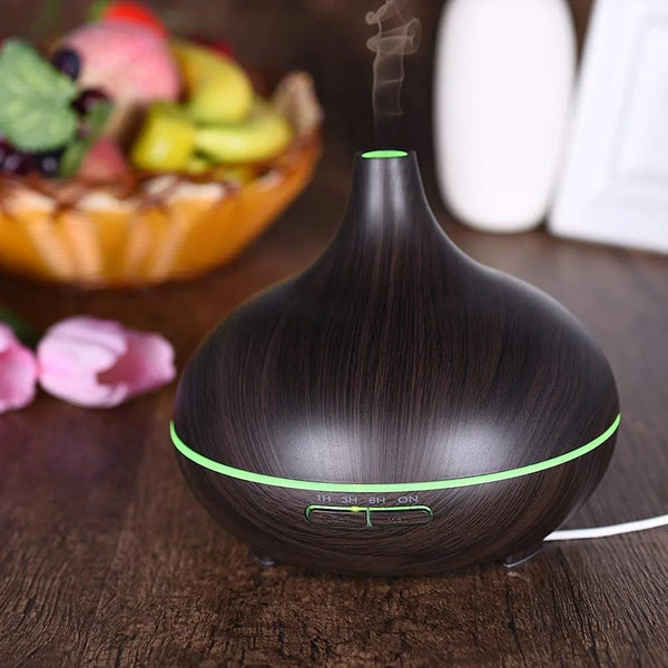 Aromatherapy Humidifier with 7 Colourful LED Light Change (500 ML Capacity / Without Remote) - justgrabit.in | Just Grab It