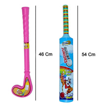 Combo of Light Weight Plastic Bat, Ball & Hockey for Kids - Justgrabit Inc.