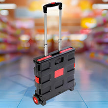 Foldable Shopping Grocery Trolley / Cart Travel Portable Food Basket (1 Pc) - justgrabit.in | Just Grab It