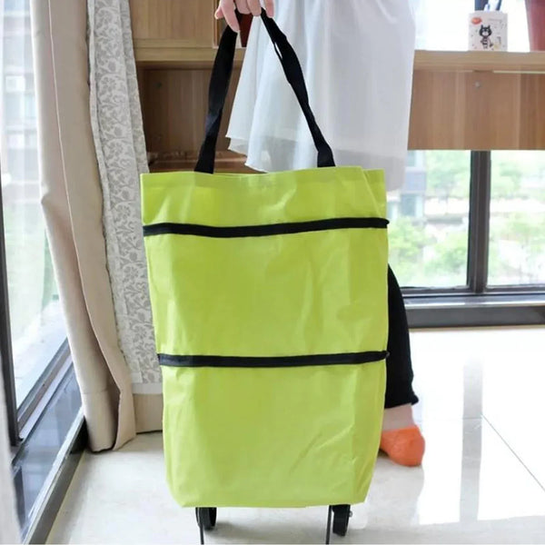 Folding Cart Bags Trolley Shopping Bag For Travel Luggage - Justgrabit Inc.