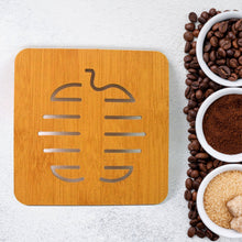 Square Bamboo Wood Table Place mat Hot Pot Cup Mat Tea Coaster(14×14 Cm / 1 Pc) - justgrabit.in | Just Grab It