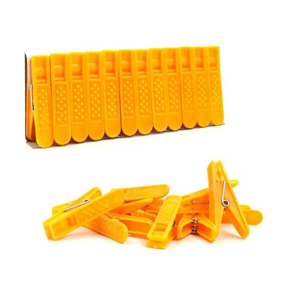 12 Pc Set Cloth Clip used in all kinds of household and official places for holding cloths and stuffs purposes. - Justgrabit Inc.