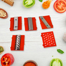 Plastic 6 in 1 Vegetables Slicer, Cutter and Fruit Dicer Grater (1 Set) - justgrabit.in | Just Grab It