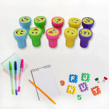 Emoticon Stamps 10 pieces in Round Shape Stamp (Multicolor / 10 Pc) - justgrabit.in | Just Grab It