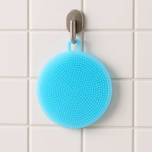 Sky Blue Silicone Dish Scrubber Sponge Mildew Free, Non Stick, Heat Resistant - justgrabit.in | Just Grab It