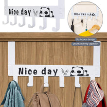 Heavy - Duty Carbon Steel Door Hook Hanger Rack (2 pc / 6 Hook / White) - justgrabit.in | Just Grab It