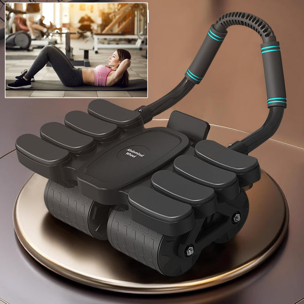 Automatic Rebound Abdominal Wheel with 8 Elbow Supports (1 Pc) - justgrabit.in | Just Grab It