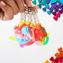 Compact Pop It Keychain – Fun Stress Relief Fidget Toy (1 Pc | Mix Design) - Justgrabit Inc.