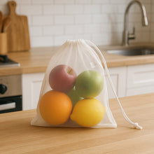 Reusable Transparent Drawstring Mesh Storage Bag (1 Pc) - justgrabit.in | Just Grab It