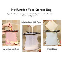 Reusable Silicone Food Bag – Leakproof, Flat Bottom, BPA - Free, Microwave & Dishwasher Safe - justgrabit.in | Just Grab It