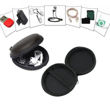 Cute Round Earphone Carrying Case - Multi - Use Pocket Pouch for Headphones, Cables, Coins, Airpods & More - justgrabit.in | Just Grab It