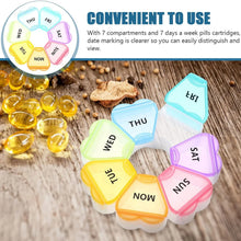 7 - Day Round Weekly Pill Organizer Box (1 Pc) - Justgrabit Inc.