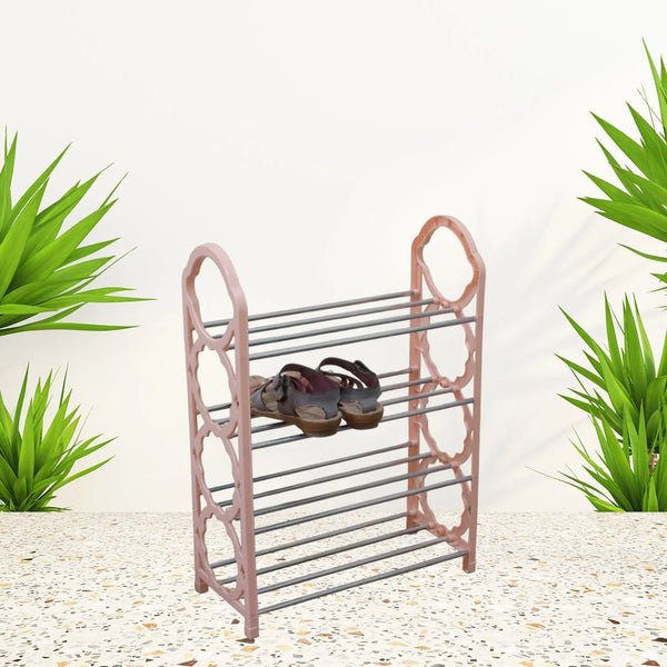 Shoes Storage Shelf, 4 Layer Space‑saving Shoes Show Rack Folding Shoe Rack, Standing Shoe Rack DIY Shoes Storage Shelf Home Organizer for Bedroom, Hallway and Closet Shoe Storage - justgrabit.in | Just Grab It