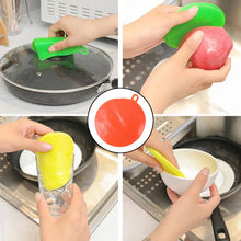 Red Silicone Dish Scrubber Sponge Mildew Free, Non Stick, Heat Resistant - justgrabit.in | Just Grab It