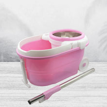 Spin Mop with Bucket for Floor Cleaning - Magic Mop Set with Steel Spin, Mop Stick, and Bucket for Home & Office - justgrabit.in | Just Grab It
