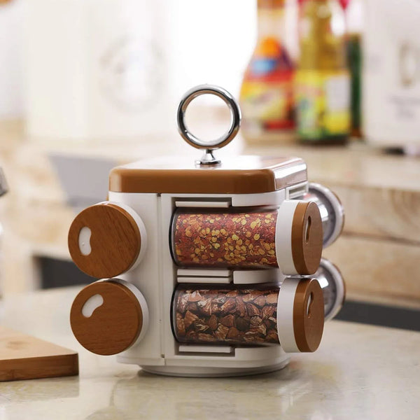 Ganesh Storewell Plastic Spice Rack - Set of 8 - Justgrabit Inc.