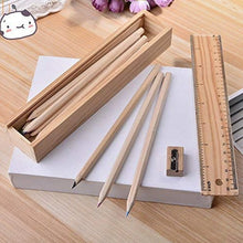 Colorful Wooden Pencil Set with Pencil box, Ruler, Sharpener For for Kids, Artist, Architect (12 Pcs Set) - Justgrabit Inc.