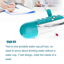 Multi - Use Pill & Water Bottle for Travel (600 Ml, Mix Color) - Justgrabit Inc.
