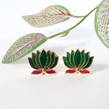 Traditional Green & Lotus Motif Jewellery Set - justgrabit.in | Just Grab It