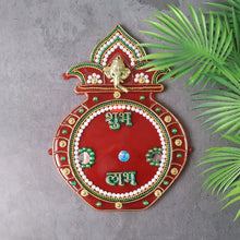 Decorative Kalash Wall Hanging with Shubh Labh (1 Pc) - Justgrabit Inc.