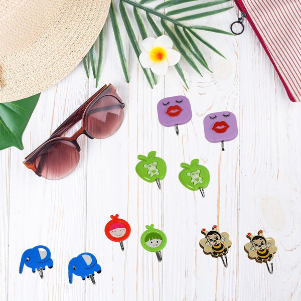 Premium Strong Adhesive Wall Hooks Set of 10 - justgrabit.in | Just Grab It