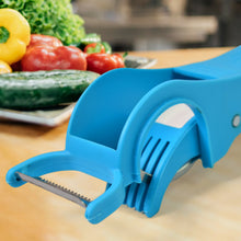 2 in 1 Veg & Fruit Multi Cutter with 5 Blades & Peeler (1 Pc / Multicolor) - justgrabit.in | Just Grab It