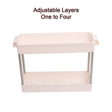 Plastic 4 Layer Folding Trolly Storage Organizer Kitchen Rack - justgrabit.in | Just Grab It