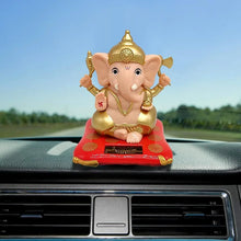 Decorative Medium Lord Ganesh Idol Decorative Statue with Solar - Powered Base (1 Pc) - Justgrabit Inc.