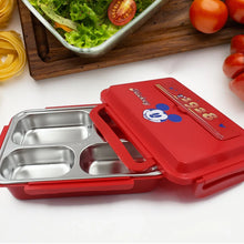Cartoon Printed 4 Compartment Insulated Lunch Box Stainless Steel |Tiffin Box for Boys, Girls, School & Office Men for Microwave Freezer Safe Adult Children Food Container (1 Pc) - Justgrabit Inc.