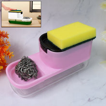 2 in 1 Plastic Dish Soap Liquid Dispenser Sponge Holder ,Sabudani (1 Set) - justgrabit.in | Just Grab It