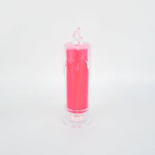 Red LED Flameless Candles Battery Operated Pillar Candles Flickering Realistic Decorative Lamp Votive Transparent Flameless Ornament Tea Party Decorations for Hotel, Scene,Home Decor, Restaurant, Diwali Decoration Candle Crystal Lamp, Diwali (1 Pc) - justgrabit.in | Just Grab It