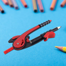 2 Pc Geometry Set – Built - in Pencil Grip & Transparent Plastic Protractor - justgrabit.in | Just Grab It