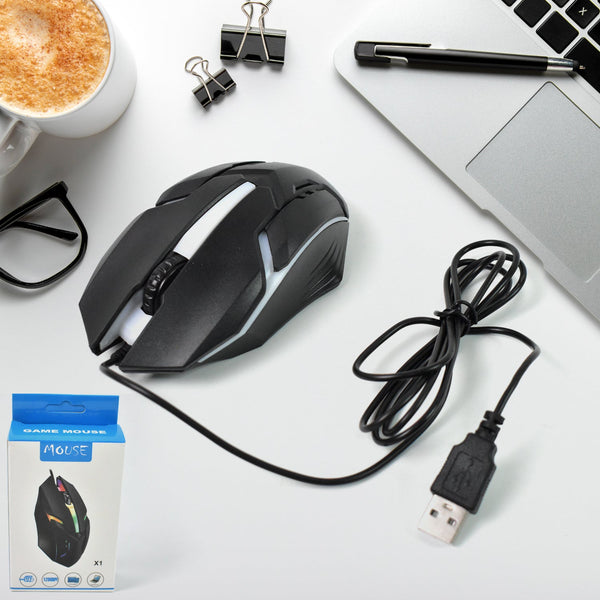 USB Wired Mouse, Ergonomic Design Gaming Mouse (1 Pc) - justgrabit.in | Just Grab It