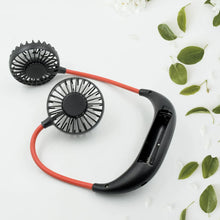 Hand Free Personal Fan - Portable USB Battery Rechargeable With Battery Comaprtment Mini Fan - Headphone Design Wearable Neckband Fan Necklance Fan Cooler Fan for Home, Sport, Camping, Beach, Travel, Office (Battery Not Included) - Justgrabit Inc.