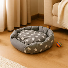3XL Extra - Large Star Pattern Round Pet Bed for Cats & Small Dogs - justgrabit.in | Just Grab It