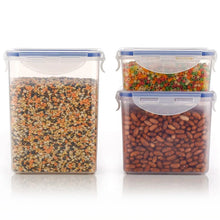 Rectangle Food Storage Containers: Airtight, Leak - Proof Lids (3 - Pack, Clear ABS) - Justgrabit Inc.