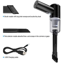 2 in 1 Wireless Vacuum Cleaner – 120W Handheld USB Rechargeable for Home & Car (1 Pc) - Justgrabit Inc.