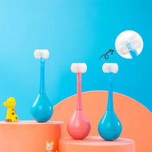 Soft Bristle 3 - Sided Training Toothbrush – Inverted Silicone Head for Kids (Ages 2 - 12, 1 Pc) - justgrabit.in | Just Grab It
