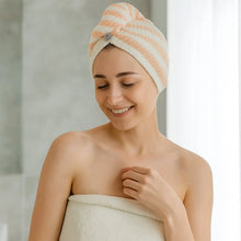 Soft Microfiber Hair Drying Towel Wrap with Cute Teddy Bear Button (1 Pc) - Justgrabit Inc.