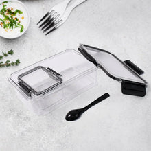 Plastic Kitchen Storage Container Big 800 ML & Small 250 ML with Air Seal Lock Lid & Spoon - Justgrabit Inc.
