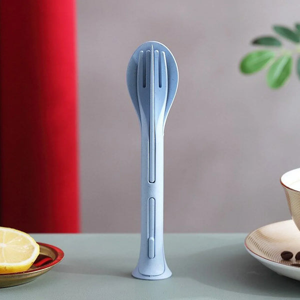 3 in 1 Reusable Spoon, Knife Forks Tableware, Spoon (3 Pcs Set) - justgrabit.in | Just Grab It